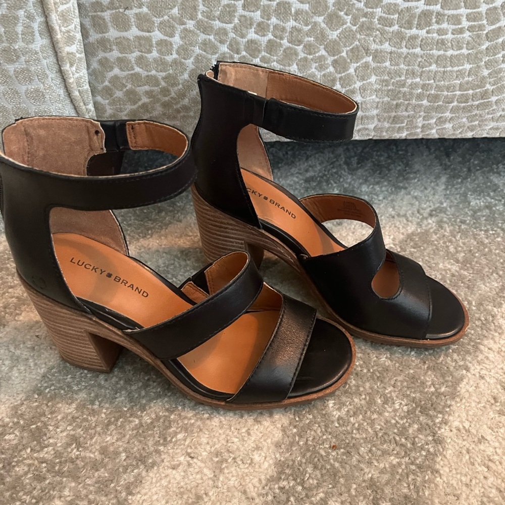 Stradley black Block heels